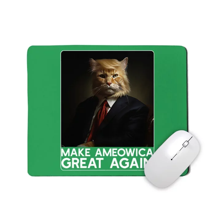 Make Ameowica Great Again Funny Donald Trump Cat Meme Mousepad