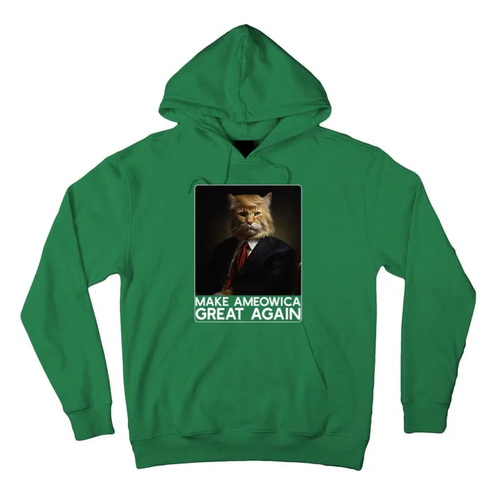 Make Ameowica Great Again Funny Donald Trump Cat Meme Tall Hoodie