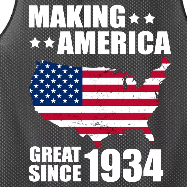 Making America Great Since 1934 Birthday Mesh Reversible Basketball Jersey Tank