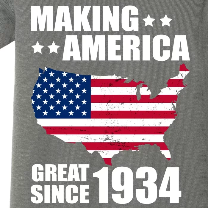 Making America Great Since 1934 Birthday Baby Bodysuit