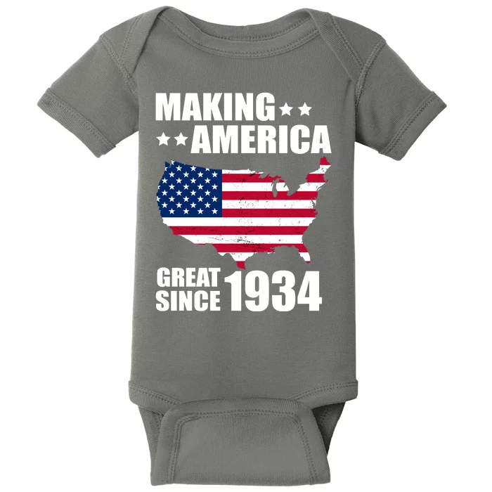 Making America Great Since 1934 Birthday Baby Bodysuit