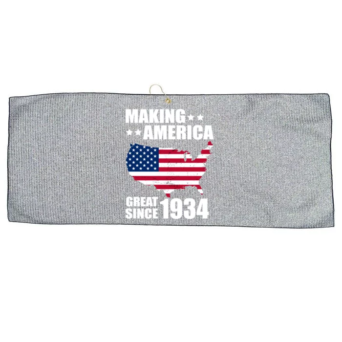 Making America Great Since 1934 Birthday Large Microfiber Waffle Golf Towel