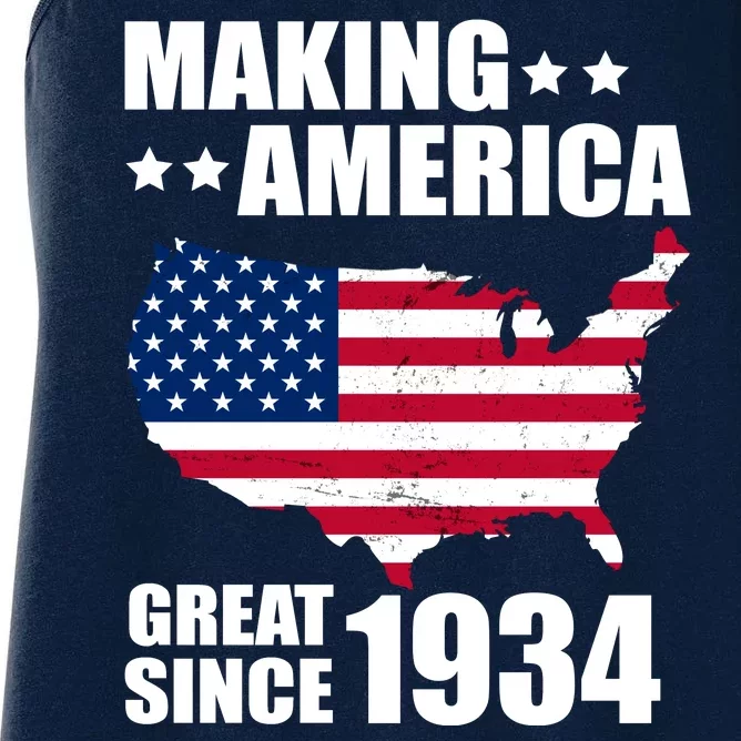 Making America Great Since 1934 Birthday Women's Racerback Tank