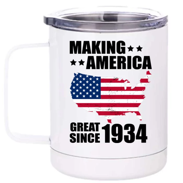 Making America Great Since 1934 Birthday Front & Back 12oz Stainless Steel Tumbler Cup