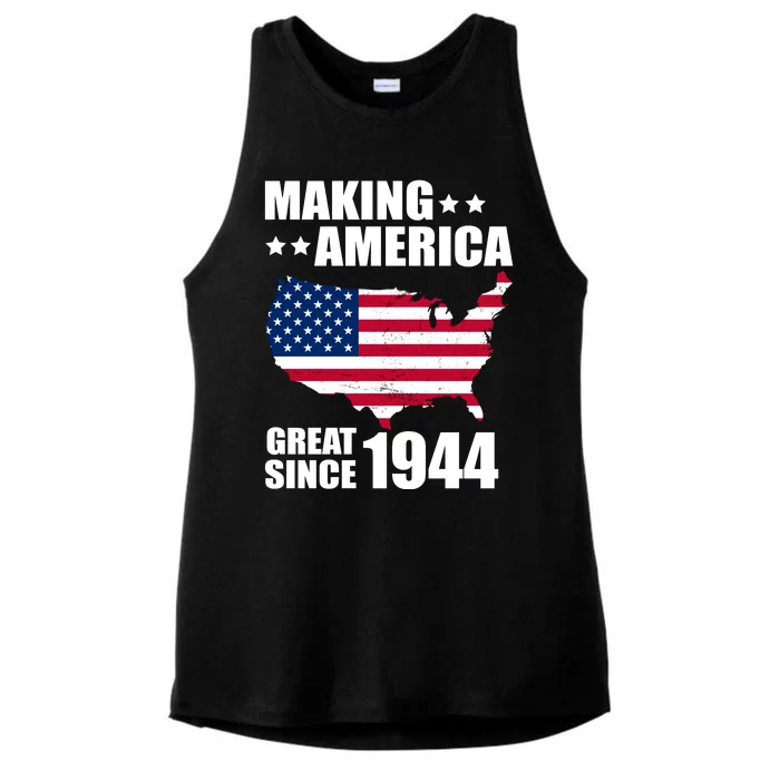 Making America Great Since 1944 Birthday Ladies Tri-Blend Wicking Tank