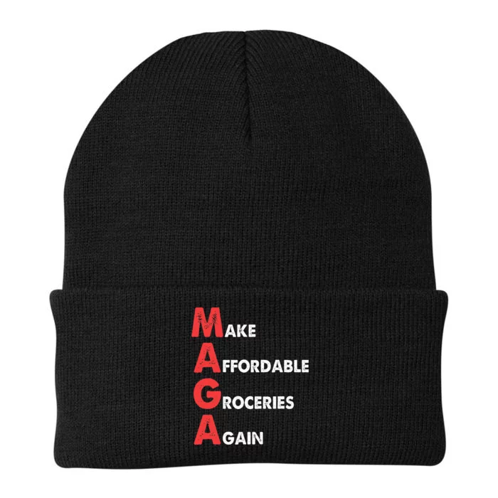 Make Affordable Groceries Again M.A.G.A Design Knit Cap Winter Beanie