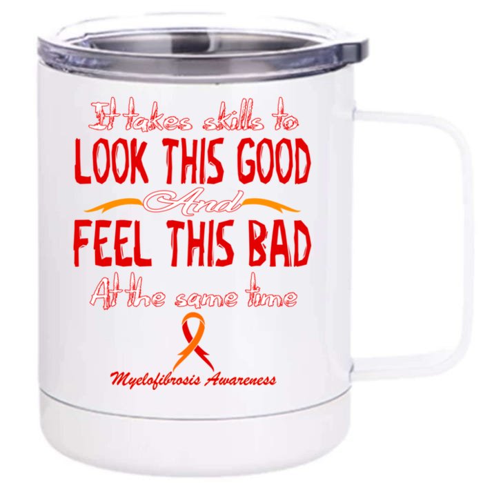 Myelofibrosis Awareness Gift Front & Back 12oz Stainless Steel Tumbler Cup