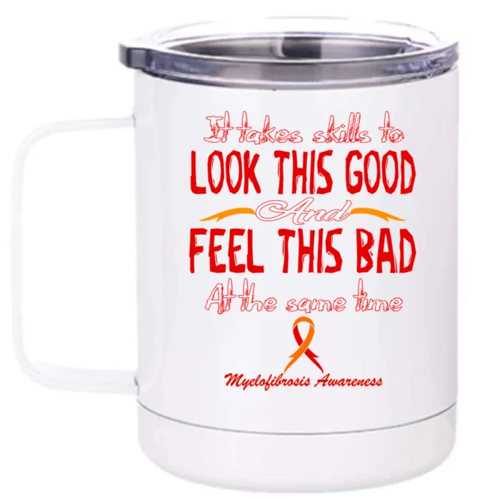 Myelofibrosis Awareness Gift Front & Back 12oz Stainless Steel Tumbler Cup