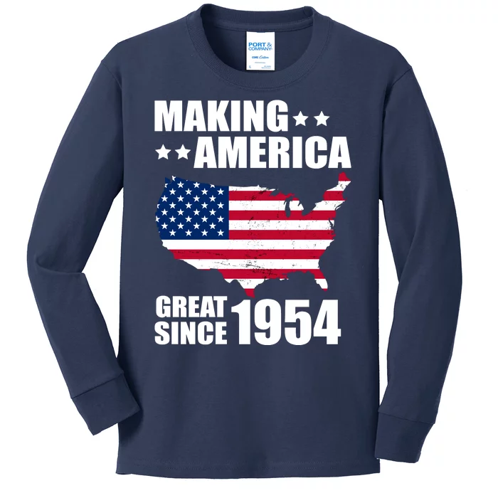 Making America Great Since 1954 Birthday Kids Long Sleeve Shirt