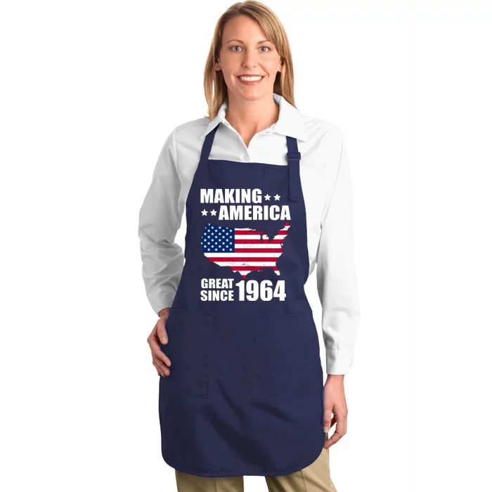 Making America Great Since 1964 Birthday Full-Length Apron With Pocket