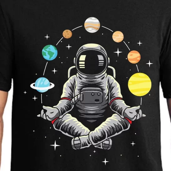 Meditating Astronaut - Galaxy Spaceman Astronomer Cosmos Pajama Set