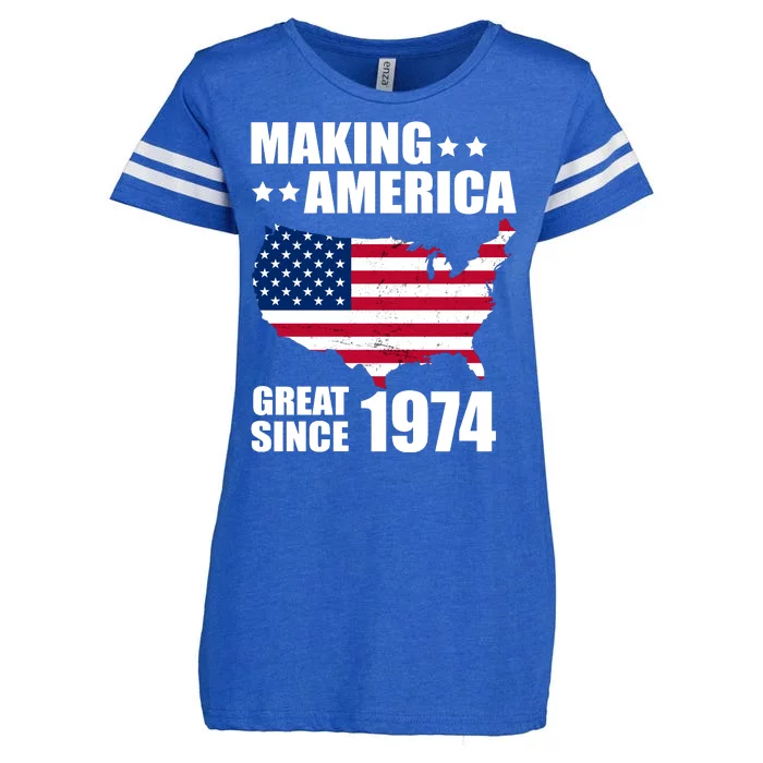 Making America Great Since 1974 Birthday Enza Ladies Jersey Football T-Shirt