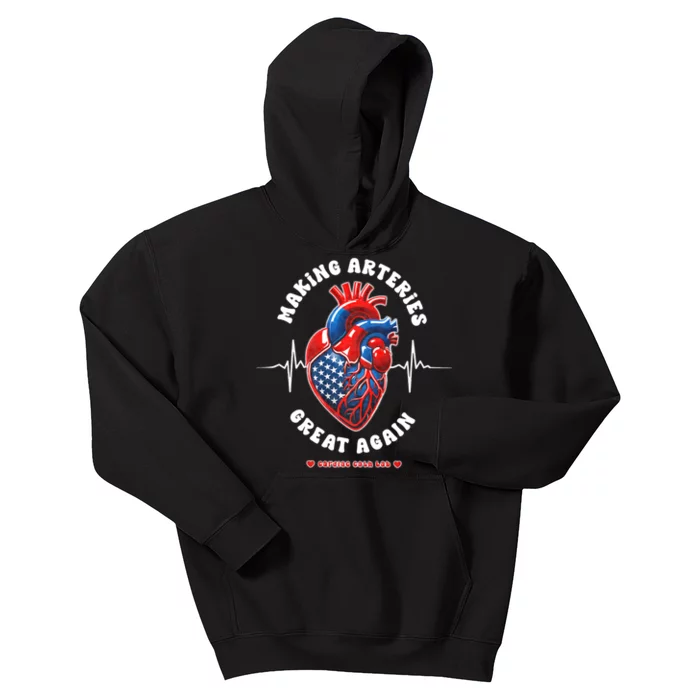 Making Arteries Great Again Cardiac Cath Lab Kids Hoodie