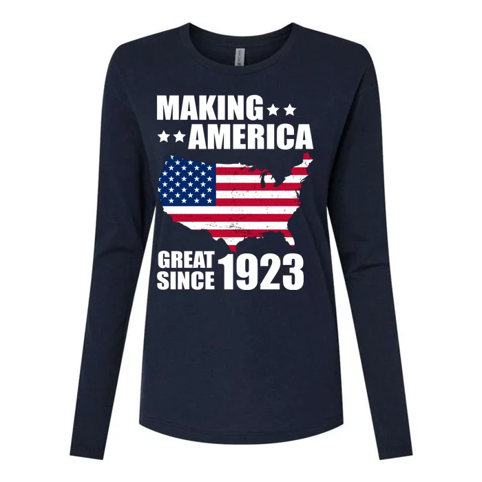 Making America Great Since 1923 Birthday Womens Cotton Relaxed Long Sleeve T-Shirt