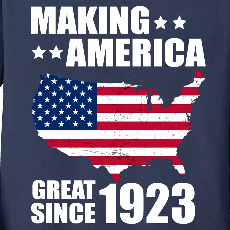 Making America Great Since 1923 Birthday Kids Long Sleeve Shirt