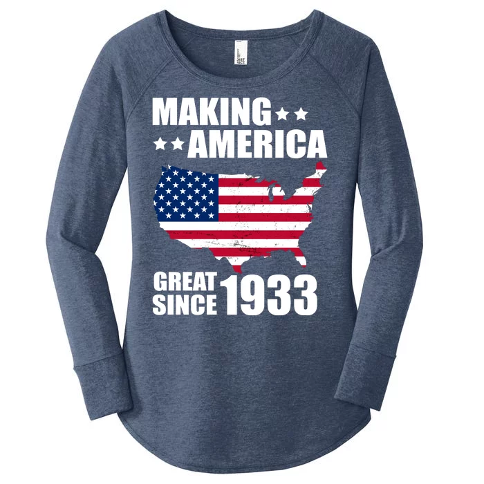 Making America Great Since 1933 Birthday Women's Perfect Tri Tunic Long Sleeve Shirt