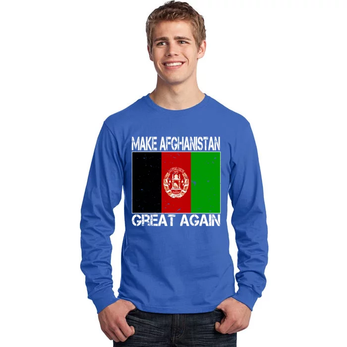 Make Afghanistan Great Again Afghanistan Flag Funny Gift Tall Long Sleeve T-Shirt