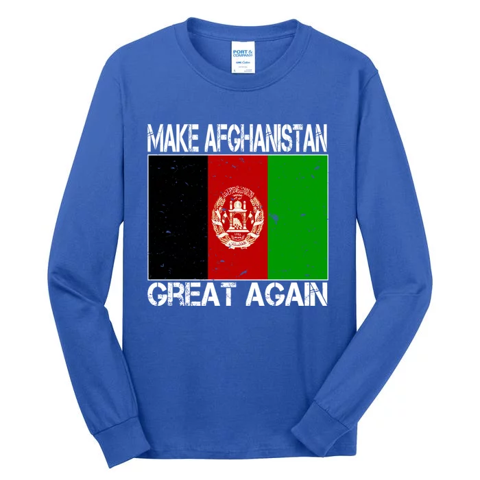 Make Afghanistan Great Again Afghanistan Flag Funny Gift Tall Long Sleeve T-Shirt