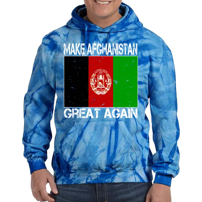 Make Afghanistan Great Again Afghanistan Flag Funny Gift Tie Dye Hoodie