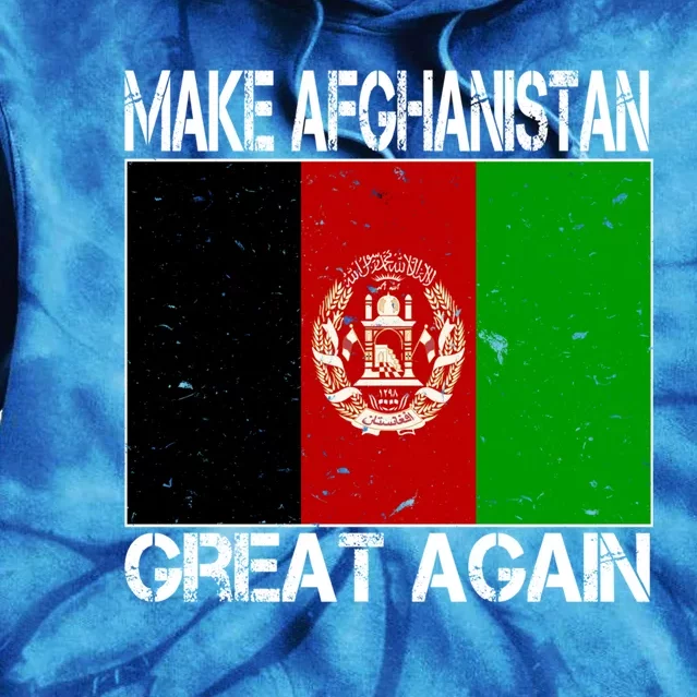 Make Afghanistan Great Again Afghanistan Flag Funny Gift Tie Dye Hoodie