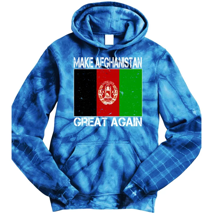 Make Afghanistan Great Again Afghanistan Flag Funny Gift Tie Dye Hoodie