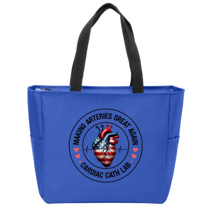 Making Arteries Great Again Cardiac Cath Lab Zip Tote Bag