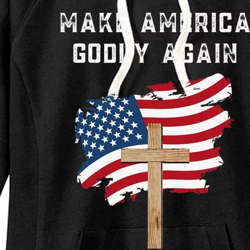 Make America Godly Again For Patriotic Christians Women's Fleece Hoodie