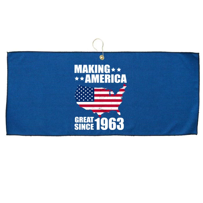 Making America Great Since 1963 Birthday Large Microfiber Waffle Golf Towel