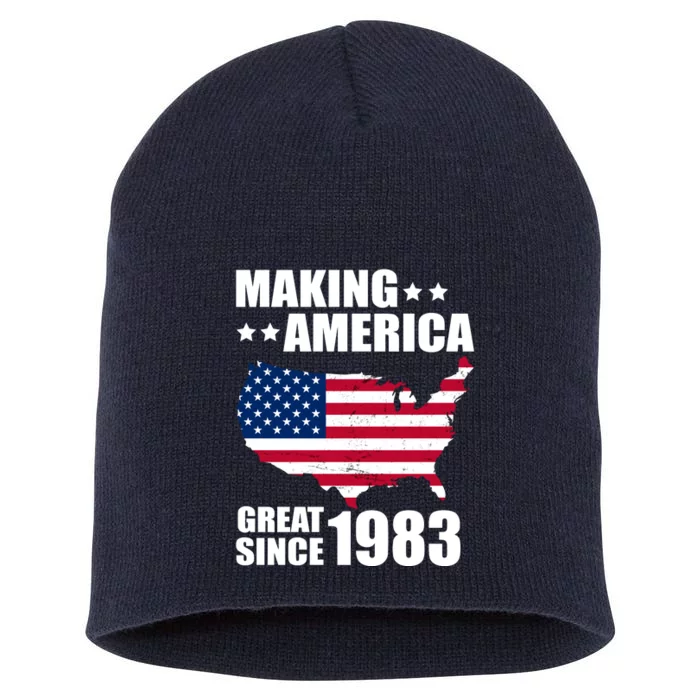 Making America Great Since 1983 Birthday Short Acrylic Beanie