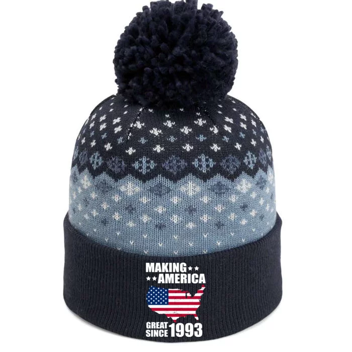 Making America Great Since 1993 Birthday The Baniff Cuffed Pom Beanie