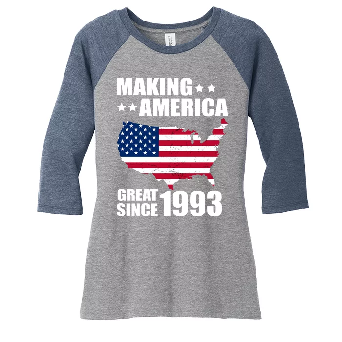 Making America Great Since 1993 Birthday Women's Tri-Blend 3/4-Sleeve Raglan Shirt