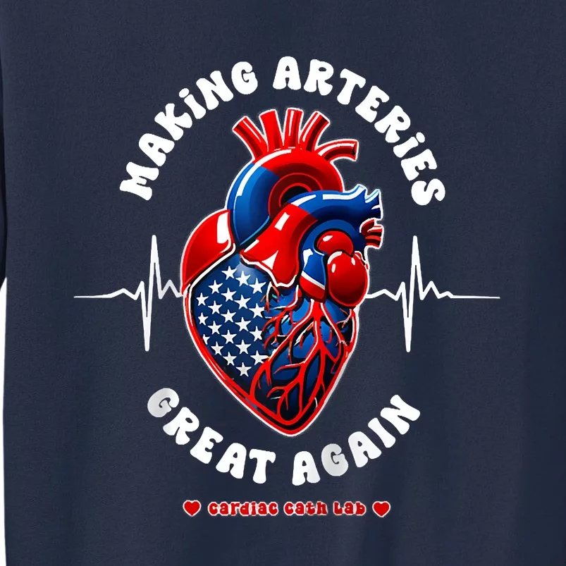 Making Arteries Great Again Cardiac Cath Lab Raglan Sweatshirt