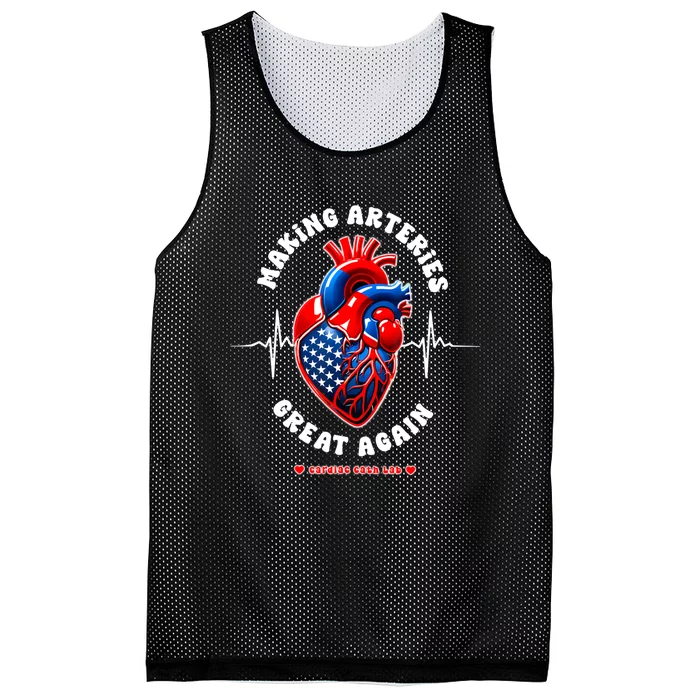 Making Arteries Great Again Cardiac Cath Lab Mesh Reversible Basketball Jersey Tank