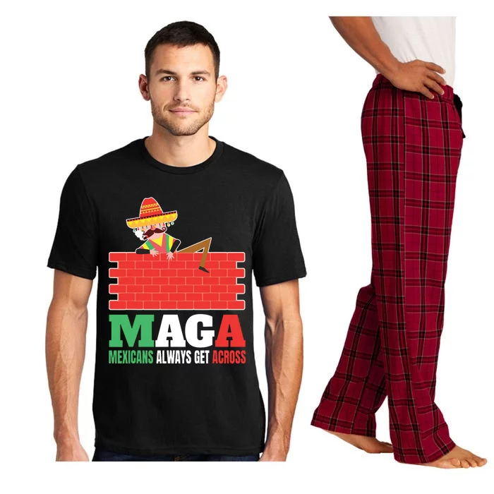 Mexicans Always Get Across Anti Funny Mexico Pride Pajama Set