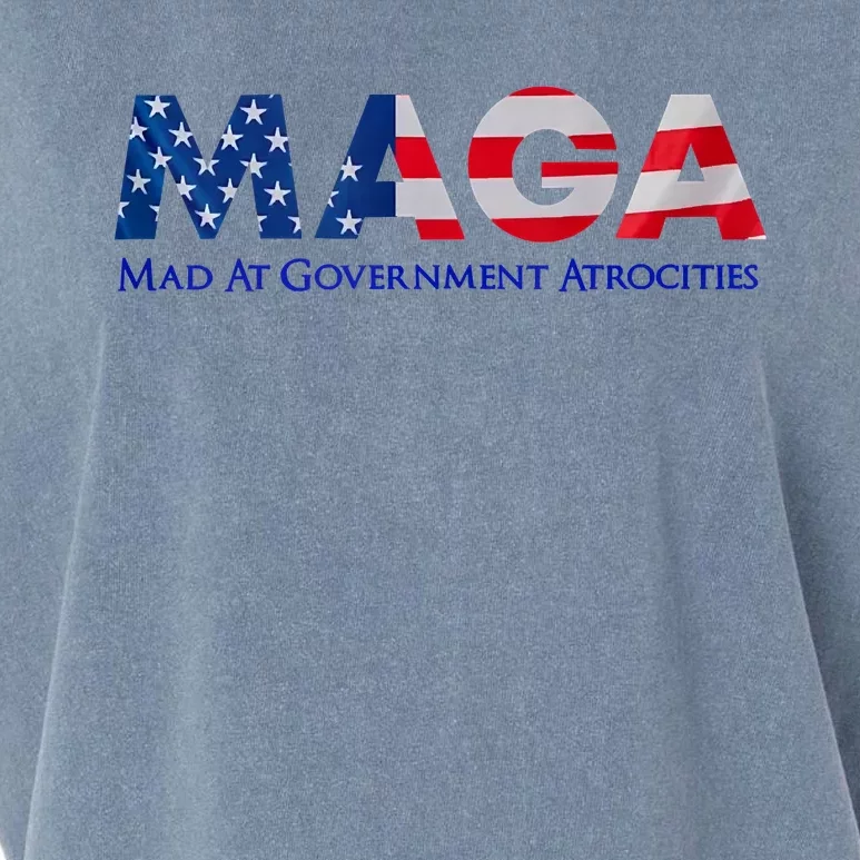 Mad At Government Atrocities American Flag Garment-Dyed Women's Muscle Tee