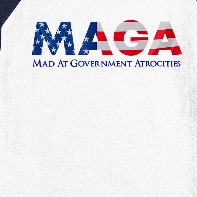 Mad At Government Atrocities American Flag Baseball Sleeve Shirt