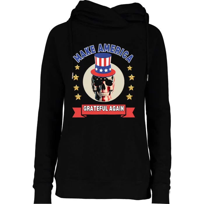 Make America Grateful Again Womens Funnel Neck Pullover Hood