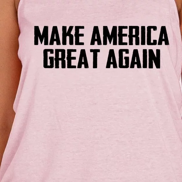 Make America Great Again President Trump Patriotic Women's Knotted Racerback Tank