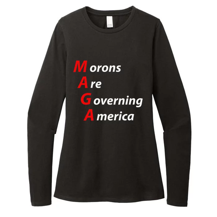 Morons Are Governing America Anti Trump Political Womens CVC Long Sleeve Shirt