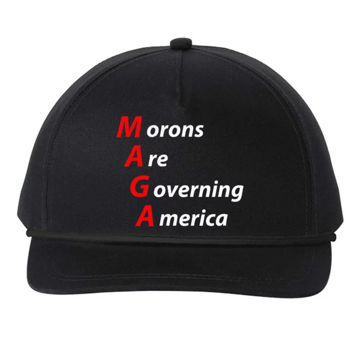 Morons Are Governing America Anti Trump Political Snapback Five-Panel Rope Hat