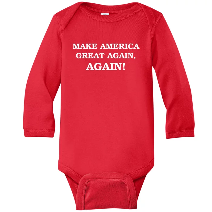 Make America Great Again, Again! Trump Rally #SaveAmerica Baby Long Sleeve Bodysuit