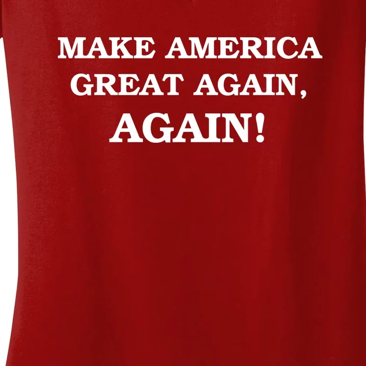 Make America Great Again, Again! Trump Rally #SaveAmerica Women's V-Neck T-Shirt