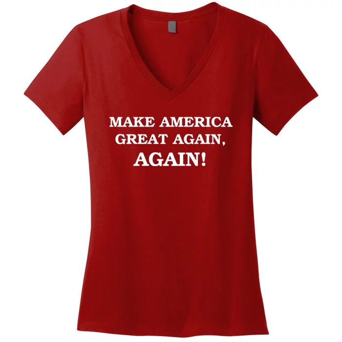 Make America Great Again, Again! Trump Rally #SaveAmerica Women's V-Neck T-Shirt