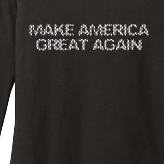 Make America Great Again President Trump 2024 Patriotic Womens CVC Long Sleeve Shirt