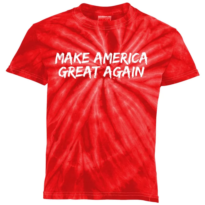 Make America Great Again President Trump 2024 Patriotic Kids Tie-Dye T-Shirt