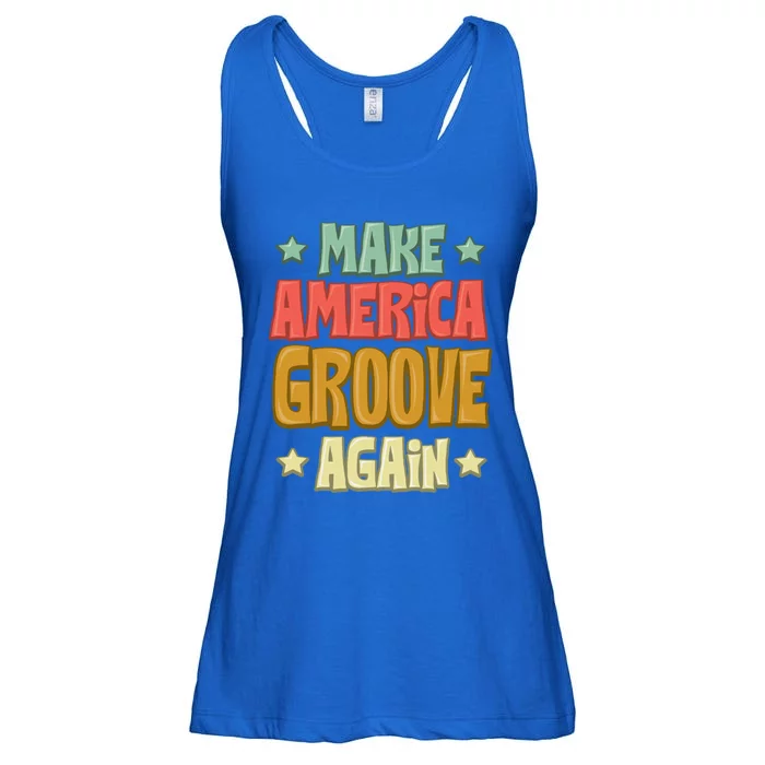 Make America Groove Again Cool Gift Ladies Essential Flowy Tank