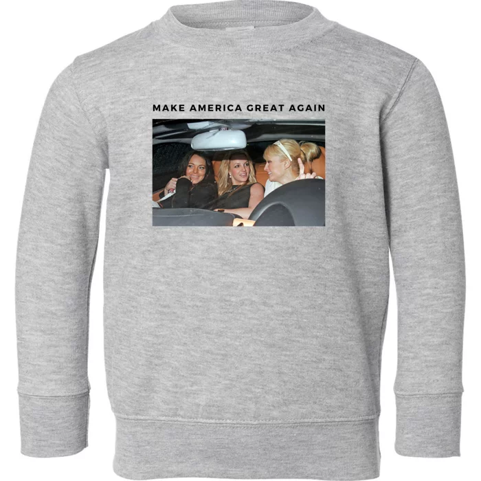 Make America Great Again Funny Meme Gift Toddler Sweatshirt