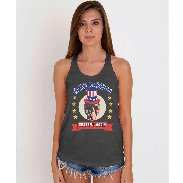 Make America Grateful Again Women's Knotted Racerback Tank