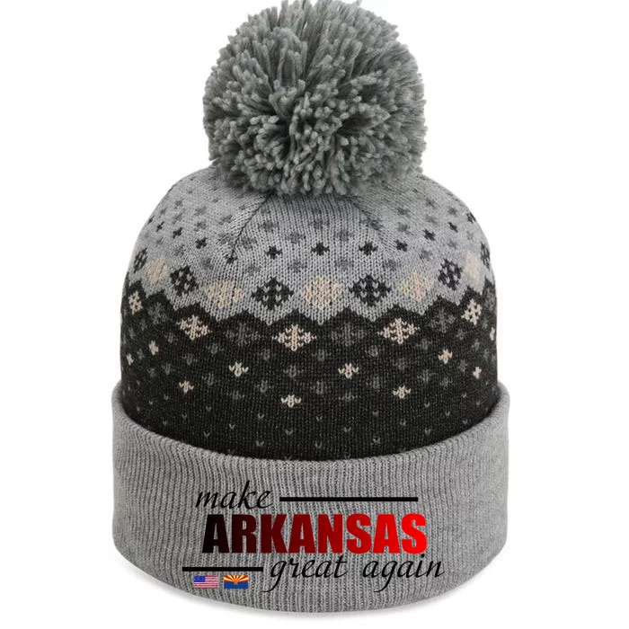 Make Arkansas Great Again The Baniff Cuffed Pom Beanie