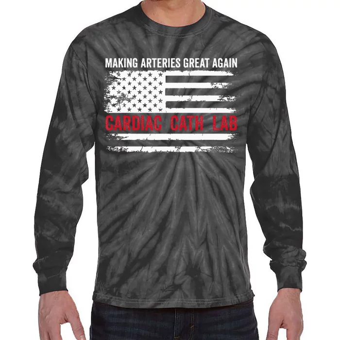 Making Arteries Great Again Tie-Dye Long Sleeve Shirt